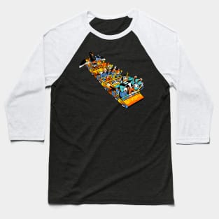 Animal Roller Coaster Baseball T-Shirt